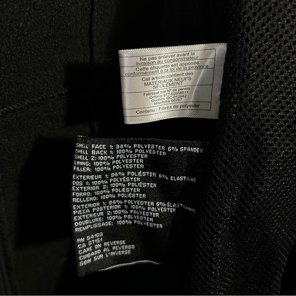 Guess Black Water Resistant Faux Fur Hood Quilted Puffer Moto Fitted Coat Size S - Picture 8 of 16